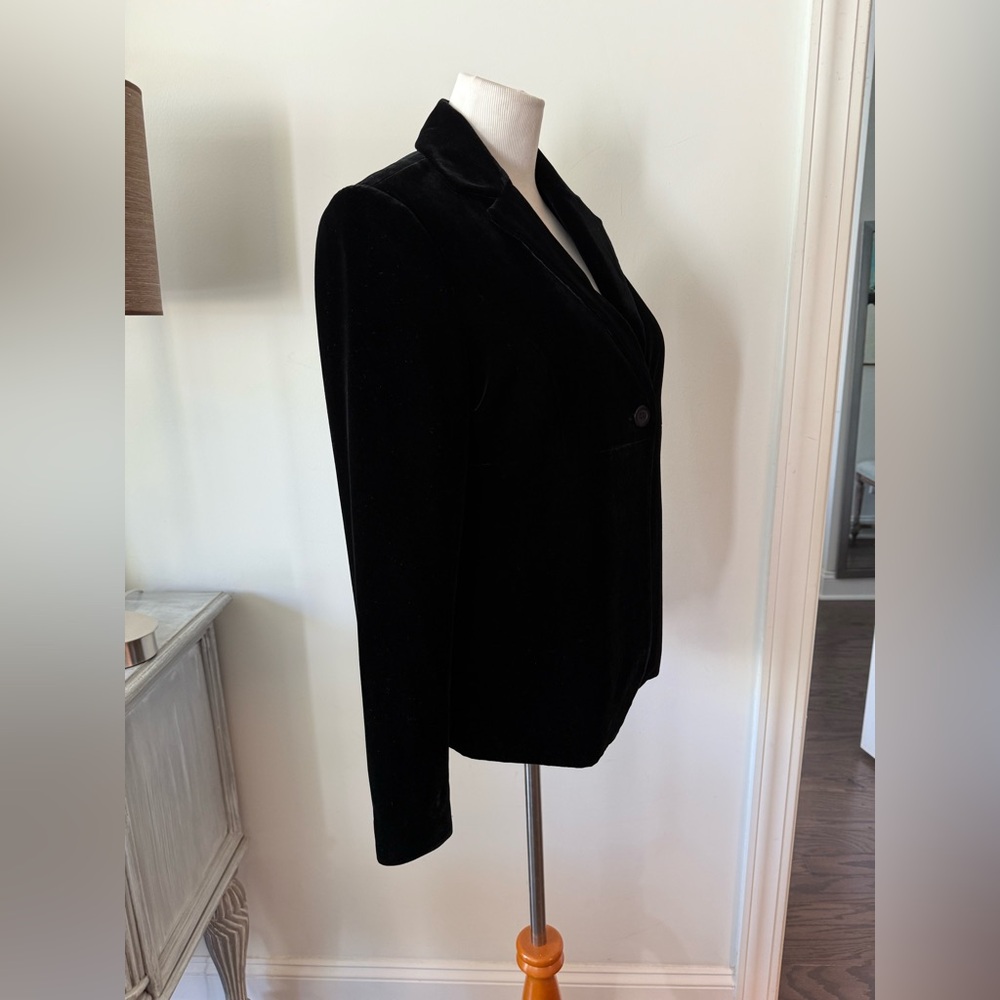 New! Vince Black Velvet Jacket Size 10 - Picture 3 of 10